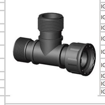 TEE PP WITH OR FOR MANIFOLDD.1''X1''X1''